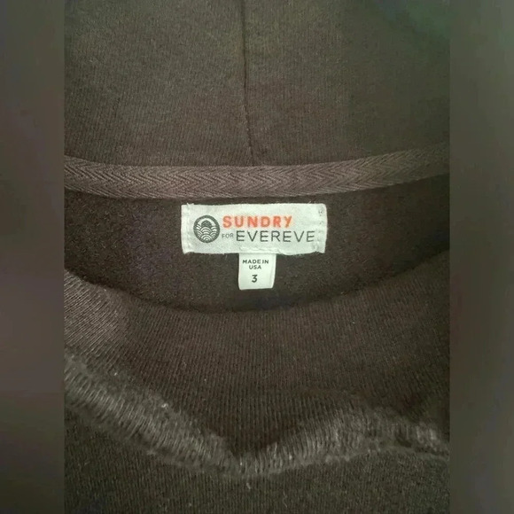 Evereve Sundry Funnel Neck Pullover Sundry L Black Soft Cozy - Picture 10 of 11